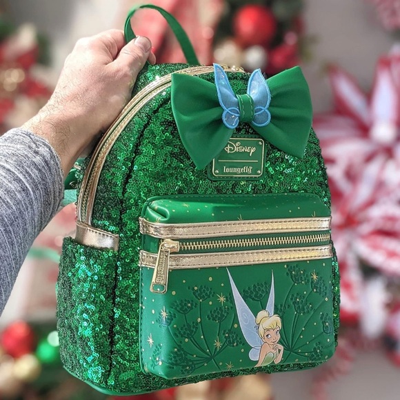 ❤️ HOST PICK ❤️ Tinkerbell Green Sequin Mini Double Strap Shoulder Bag - Picture 8 of 11